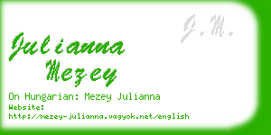 julianna mezey business card